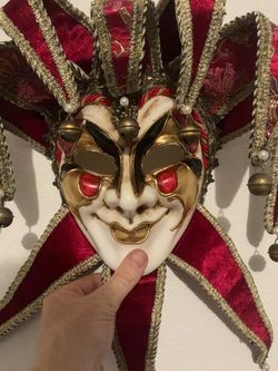 Collectible Venice made Italian Jester Drama Mask