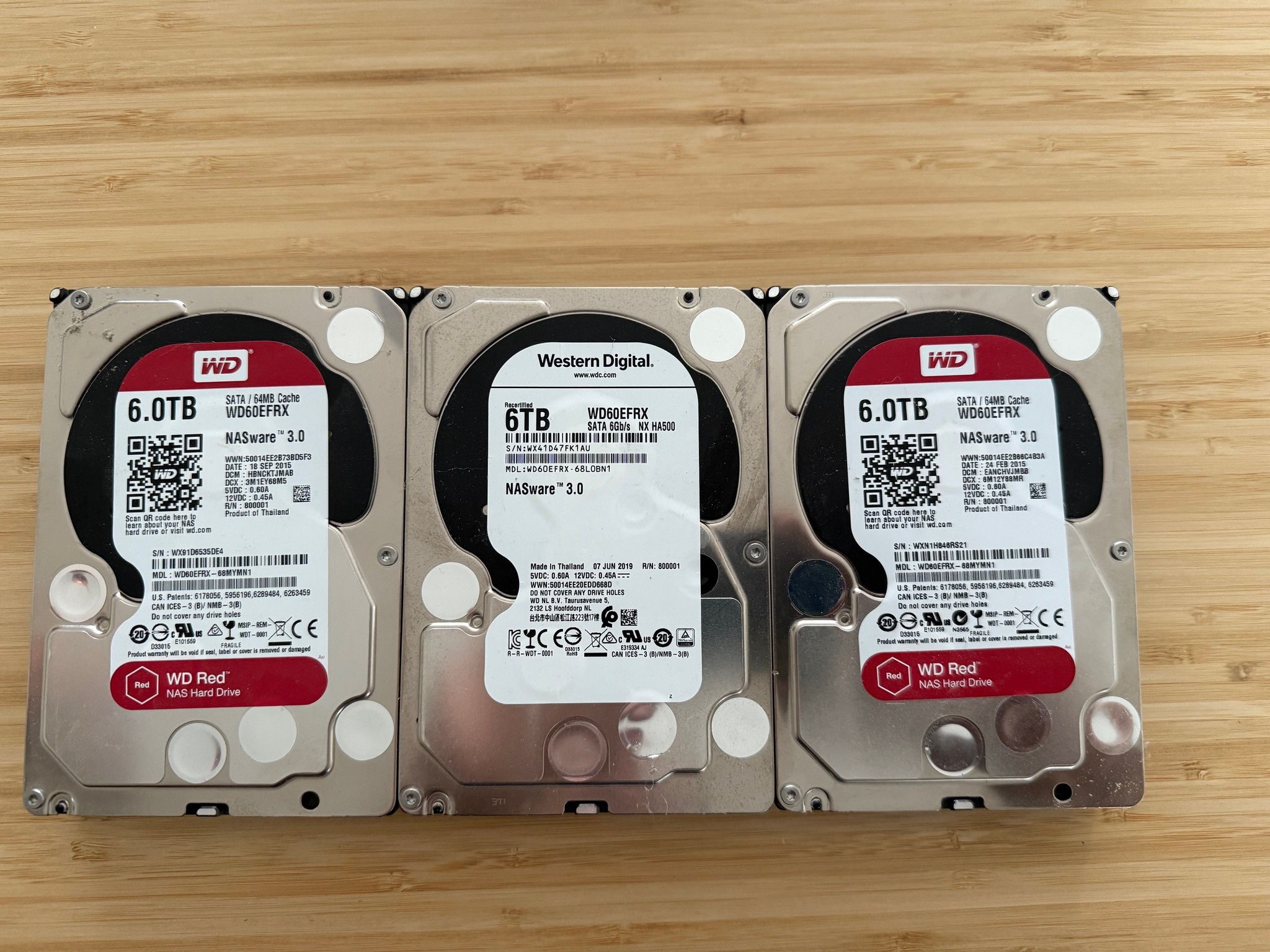 3x 6Tb HDD