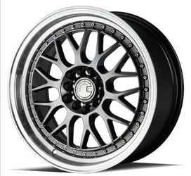 19x8.5 / 19x9.5 5x120 Aodhan AH02 Hyper Black Machined Lip Wheels