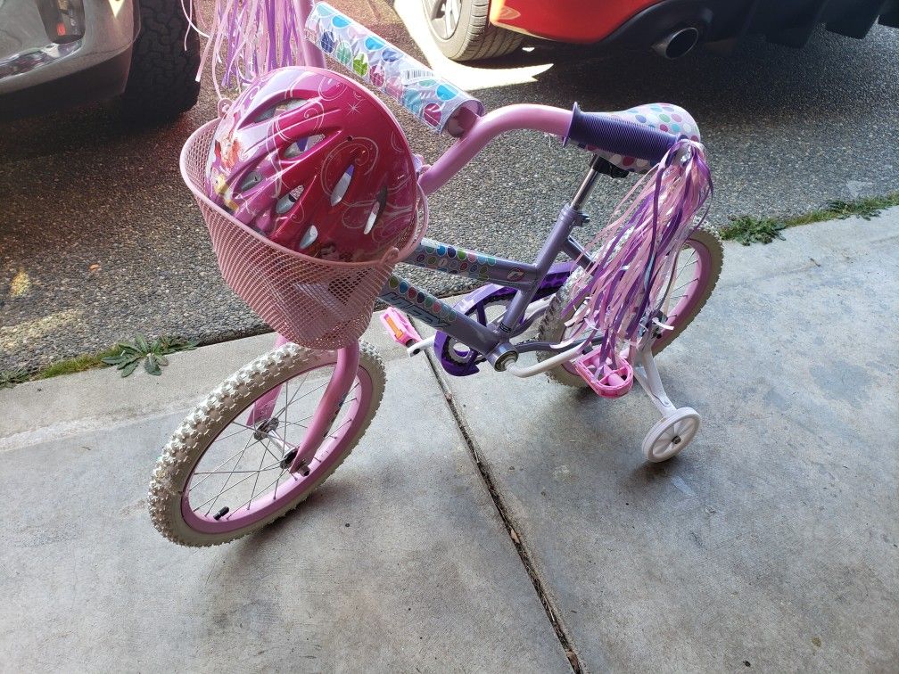 Huffy rallye series girls glitter bike 16"