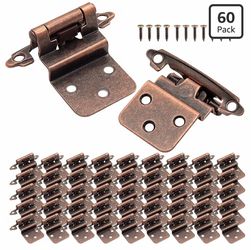 3/8" Inset Cabinet Doors Hinges Bronze,(29 Pairs-58 Pack)
