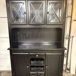 Vintage Wooden Kitchen Hutch 