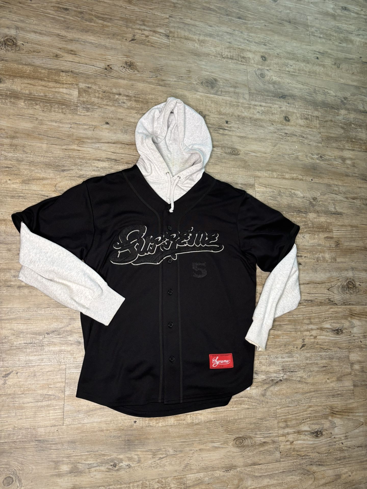 Supreme Hoodie Baseball Jersey