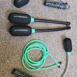 Crossrope - Get Strong Set - Ropeless Jump Ropes (including one lightweight rope in the set)