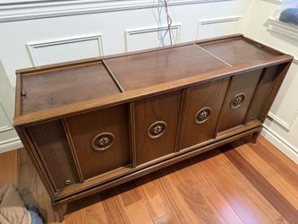 Vintage Mid-Century Modern Magnavox Stereo Console Credenza – Radio Works