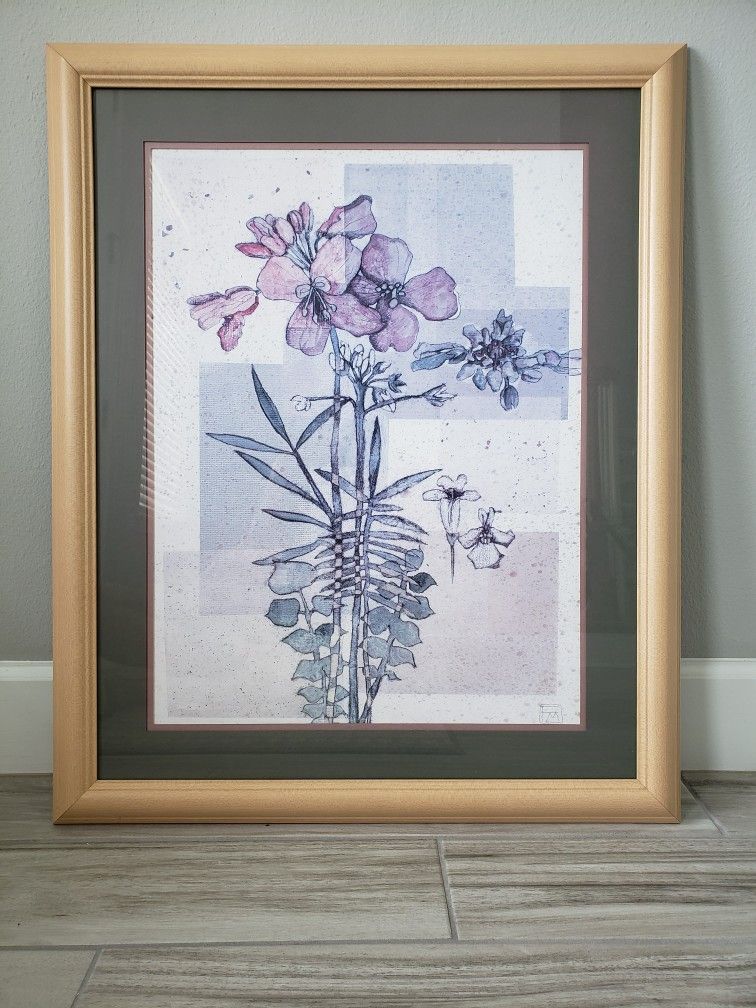 Flowers for Renee print by Forrest Michaels in Solid Wood Frame 26.5" x 32.5"