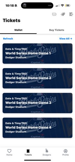 Dodgers World Series Tickets Game 2