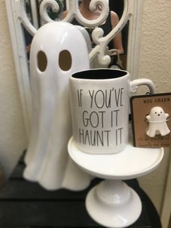 Rae Dunn mug 👻 & topper & light up ghost