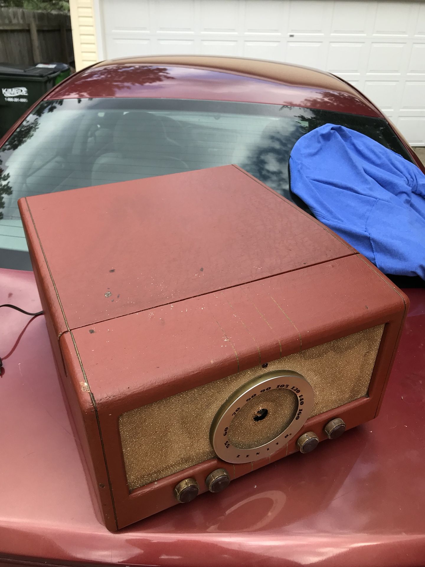 Project Anyone?? Circa 1951 Vintage Zenith Cobra Matic Radio and TurnTable Combo
