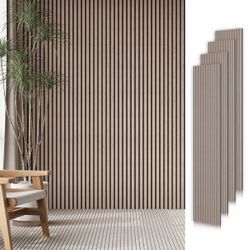 New RITOLLO 4 Pack Wood Panels for Wall, 90.55"×12.6" Wood Slat Acoustic Panels for Wall, Soundproof Panels, 3D Fluted Panels for Interior Wall Decor 