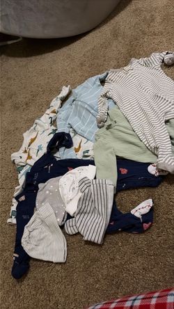Baby Boy Clothing Lot – Sleepers & Onesies