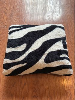 Zebra Striped Print Soft Plush Cushion Pillow