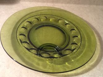 Vintage 60's glass relish dish plate