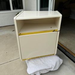 rare cream vintage postmodern lacquer lane nightstands /bedside table