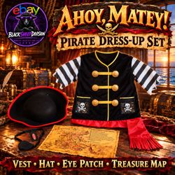 Deluxe Kids Pirate Costume Set Ages 3-6