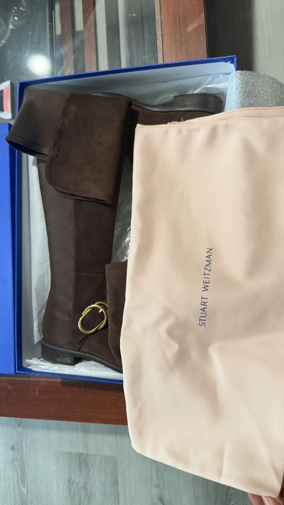 Stuart Weitzman 5050 Boot Brown Suede Size 5
