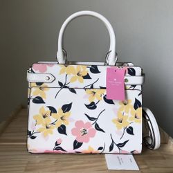 Kate Spade Staci Lily Blooms printed medi Tote Bag