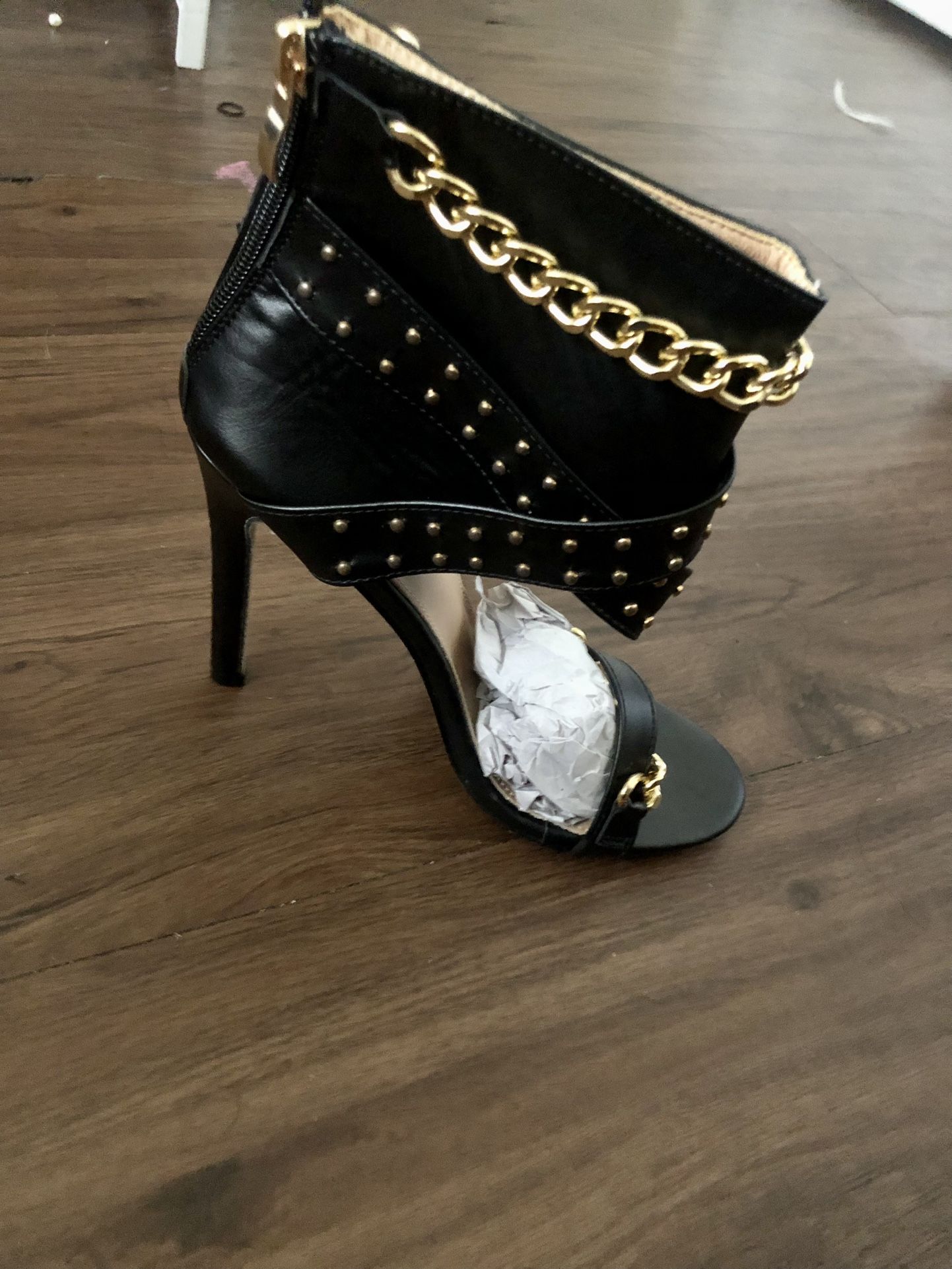 Black and Gold Heels