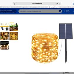 Lights, 66FT 200 LED Solar Fairy Lights Outdoor LED String Light for Patio Xmas Tree Garden Wedding Party Christmas Decoration