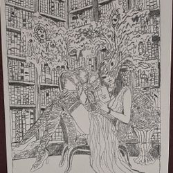 Junji Ito Tomie Canvas Drawing