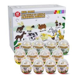 12Pcs Running Animal Building Blocks