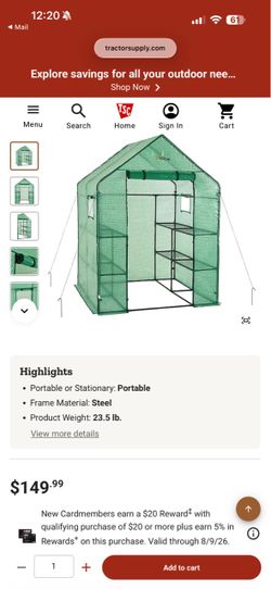 Brand New Ogrow Walk-In Greenhouse – Still in Box
