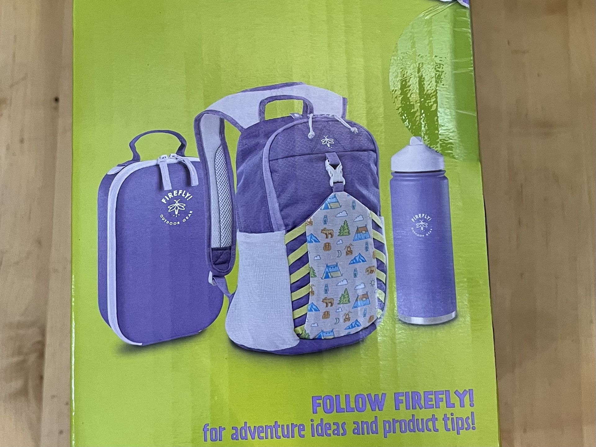 Firefly Camping Gear 10 ltr. Backpacking Backpack, Purple and Green