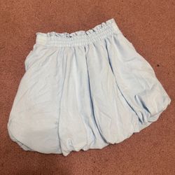 New Small light blue bubble short mini skirt y2k skort