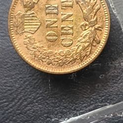 indian head penny  1899    superf almost au 