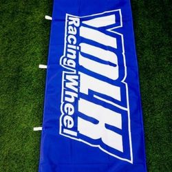 Blue Rays Volk Racing Wheel Nobori Banner