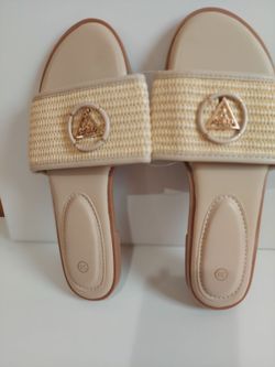 Women's Flat Slide Sandals Size 38