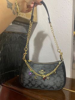 Coach Signature Shoulder Bag with Chain Strap