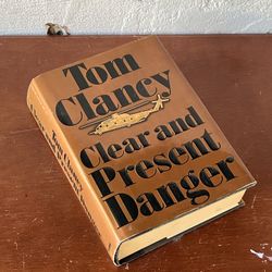 Vintage! 1989 Hardcover Clear and Present Danger by Tom Clancy First Edition 1st  Printing
