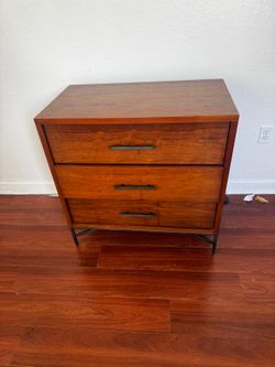 Walnut 3-Drawer Dresser — Mid-Century Style Chest