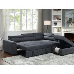 Sleeper Sectional Sofa with Storage Ottoman - Limited Time Offer 