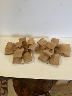 Two Large burlap bow For Fall