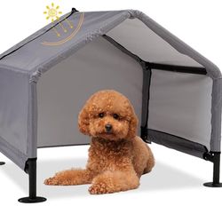 Dog Shade Shelter Outdoor Tent for Small Medium Dogs, Waterproof Sun Protection Pet House for Dogs, Small Animals and Livestock, Pet Canopy with Upgra