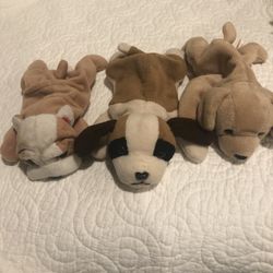 3 TY Beanie Baby Puppies