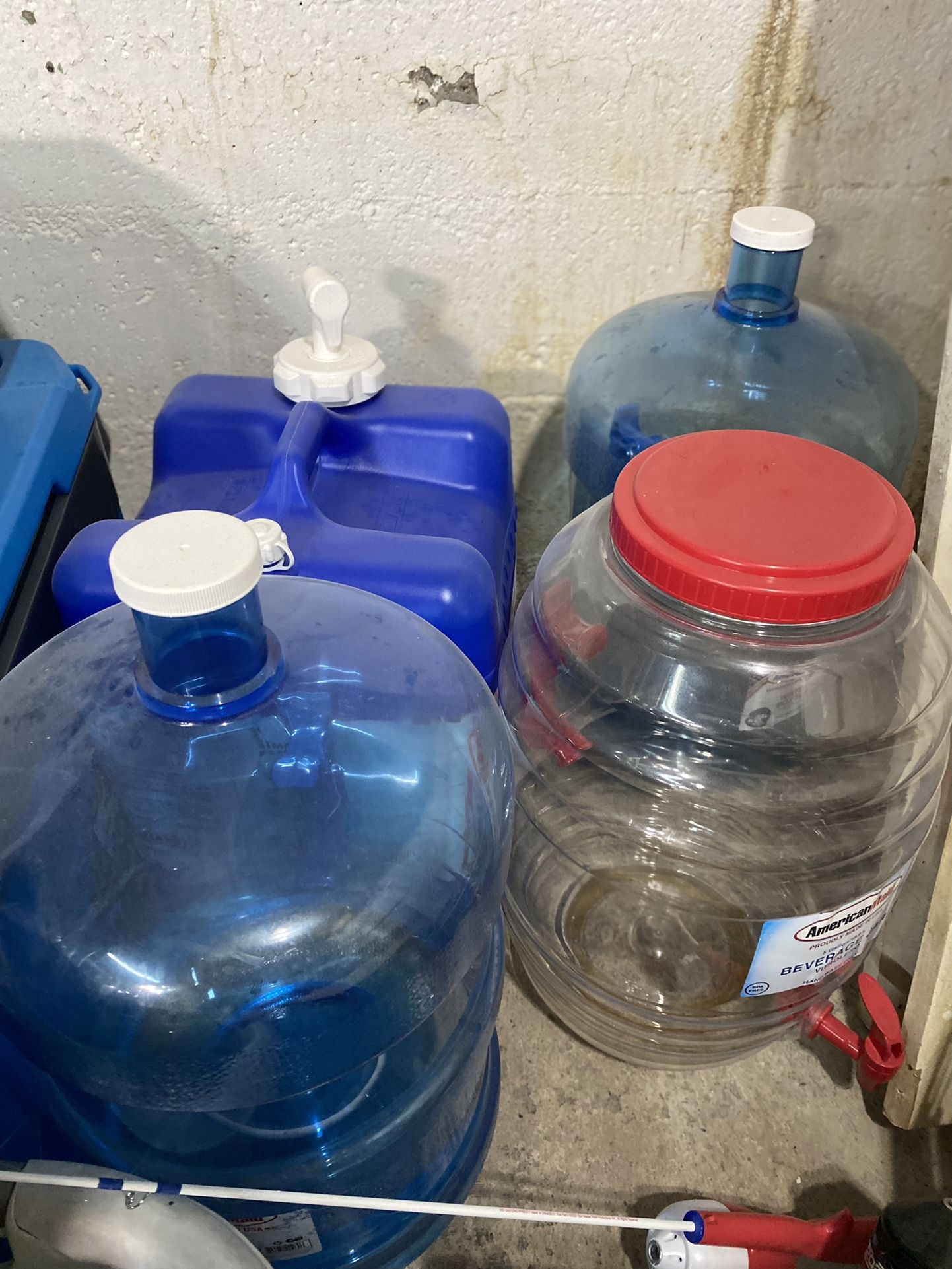 Lot Of 4 Water Gallons /Container