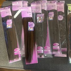 8 Packs Of Human Hair Blend With Closure