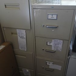 4drawer File Cabinets. 3 Each