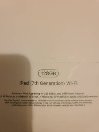 Apple Ipad 7th Gen 128gb Wifi( Brand New)