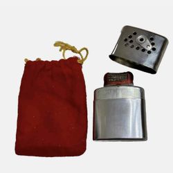 Vintage JON-E Hand Warmer Aladdin MFG Hand Warmer Stainless Steel plus Pouch