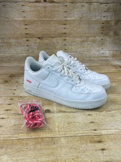 Nike Air Force 1 Supreme Box Logo White Size 13 Mens Low w/ Laces - No Box