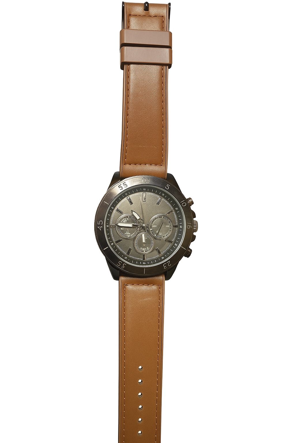 Bold & Classy Men’s Watch | Gunmetal Face + Tan Strap