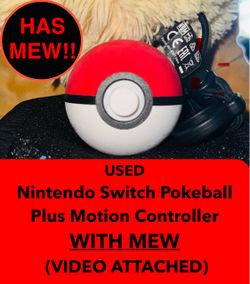 Nintendo Switch Pokeball Plus Motion Controller WITH MEW (VIDEO ATTACHED)