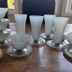 Vintage Tupperware smoky gray parfait sundae pudding cups