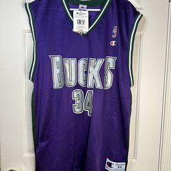 Champion Milwaukee Bucks Ray Allen #34 Vintage New with Tags Size L 44 