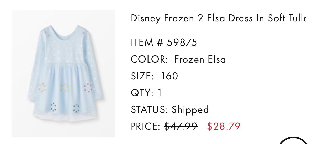 New Size 14-16 Girl Hanna Anderson Elsa Frozen 2 dress
