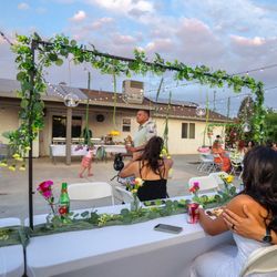 Overtable Rod Stand With Clamps 